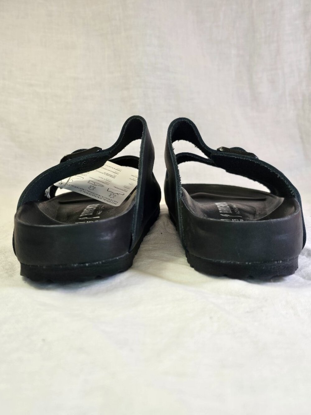 NIB Birkenstock Arizona  Black Sandals EU 41 Narrow Slide Men 8 Women 10 - Picture 6 of 9